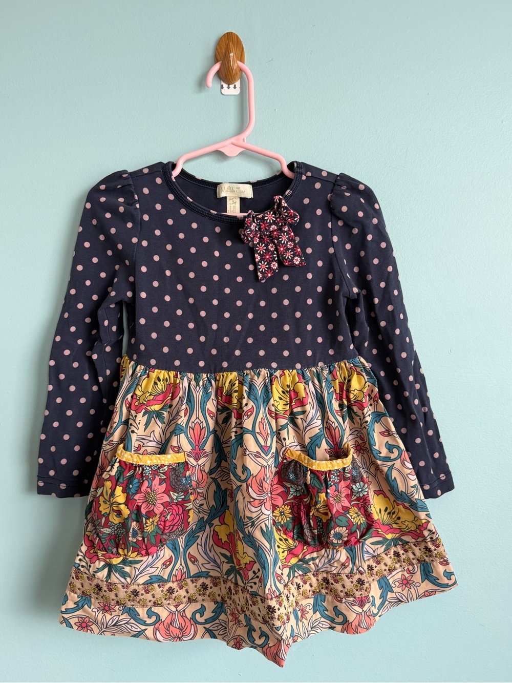 Matilda Jane size  2T Floral Polka Dot Long Sleeve Dress